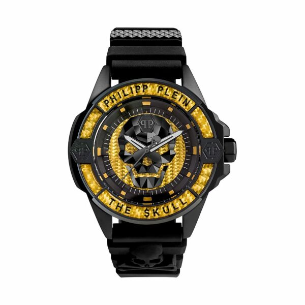 Philipp Plein Herrenuhr The Skull Carbon Fiber PWAAA1922